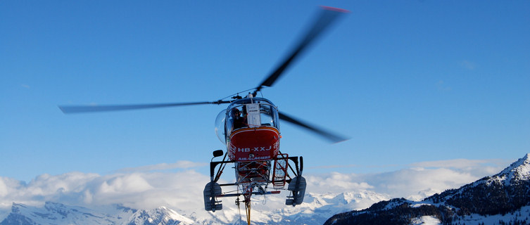 Heli-skiing in Verbier