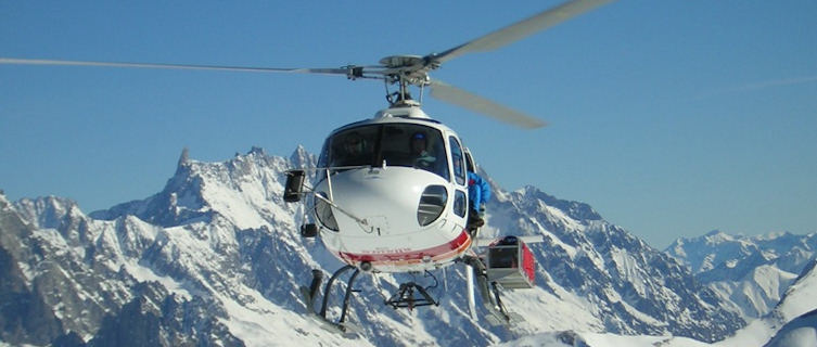 Helisking in Courmayeur