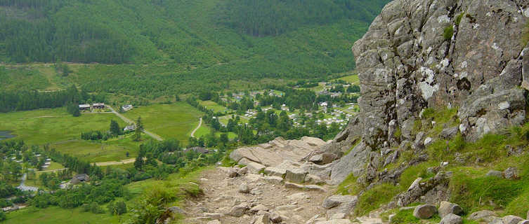 Hiker's path on Ben Nevis