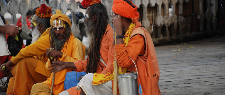 Holy men in Kathmandu, Nepal