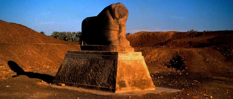 Lion of Babylon Statue, Iraqi desert