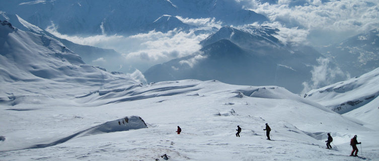 Magnificent snow-capped mountains in Flaine