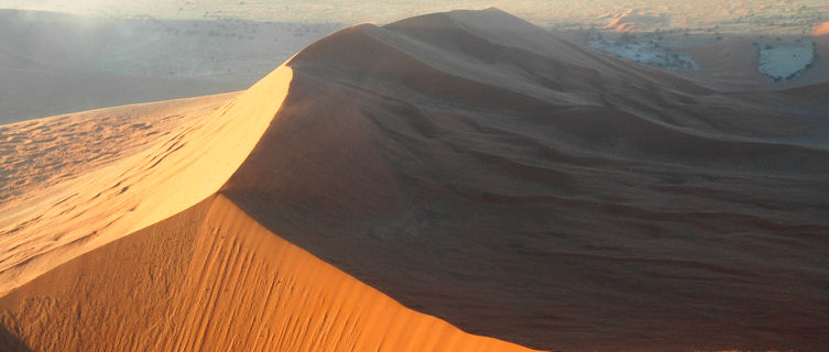 Namibia's fiery red giant sand dunes