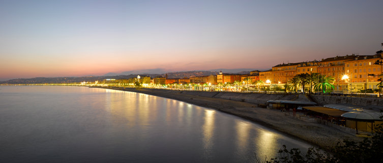 Nice beachfront at night