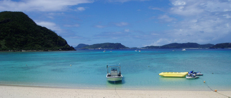 Okinawa's white-sand beach, Japan