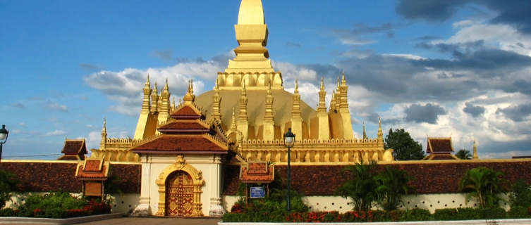 Pha That Luang stupa in Vientiane, Laos