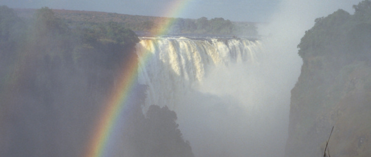 Rainbow at Vicotria Falls, Zambia