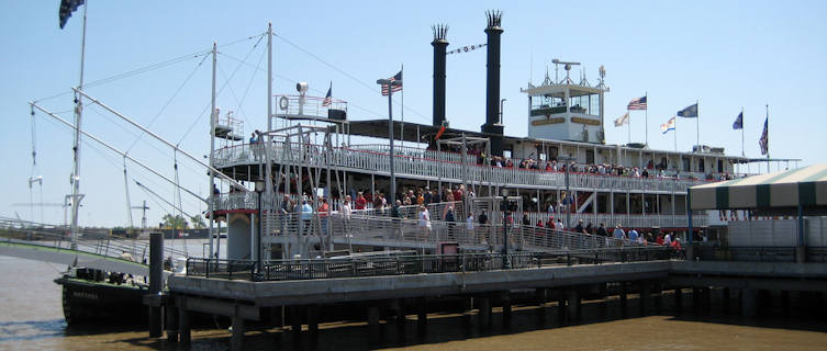 River boat on the Mississippi River, Louisiana