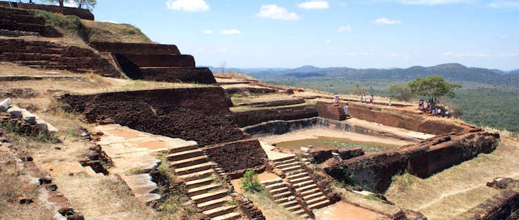 Ruins on top of Sigiriya Rock, Sri Lanka