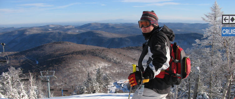 Skier in Killington