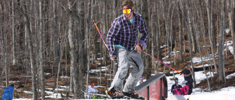 Skier in Killington