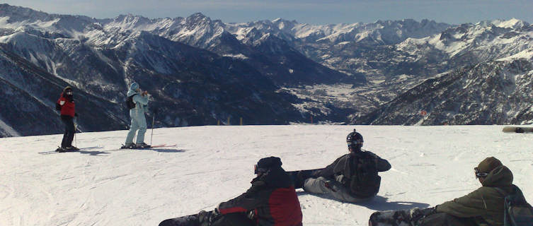 Snowboarders, Sauze d'Oulx