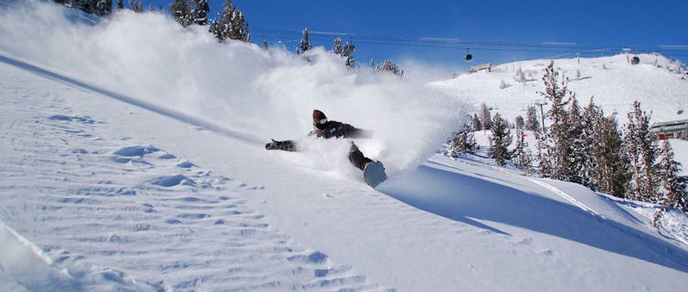 Snowboarding in Mammoth