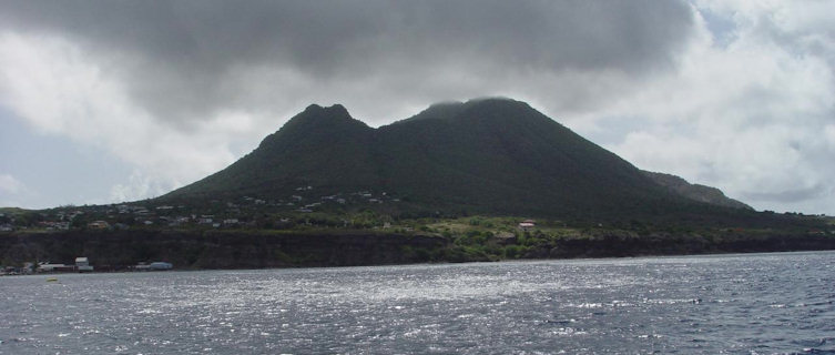 Statia from a boat, St Eustatius