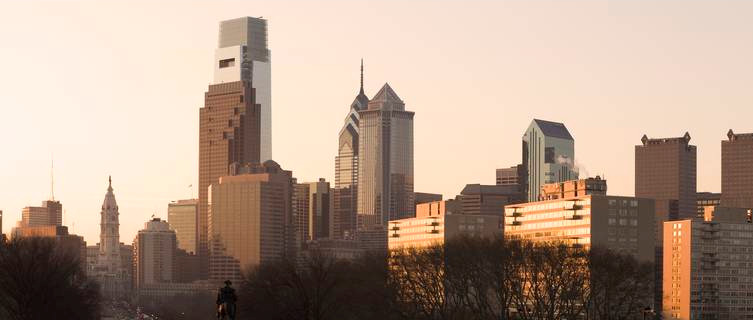 Sunrise in Philadelphia, Pennsylvania