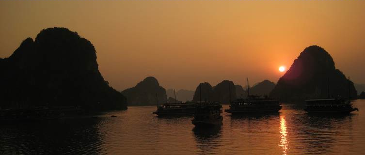 Sunset at Halong Bay