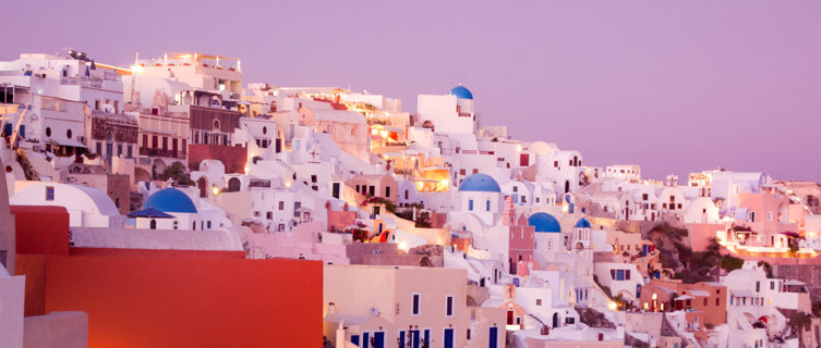 Sunset at the Island of Santorini, Greece