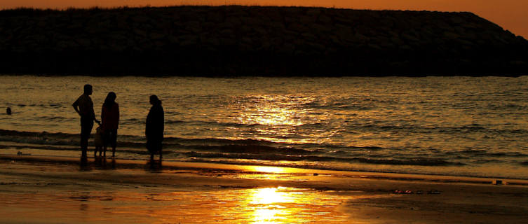 Sunset on beach, Brunei