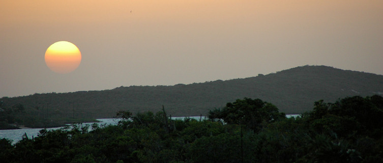 Sunset over Chalk Sounds