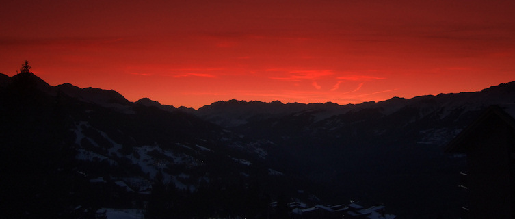 Sunset over Les Arcs