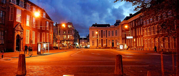 The Hague at night