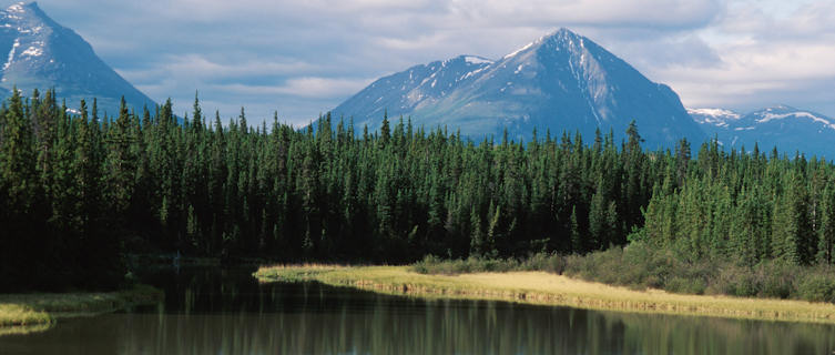 The mountainouse wilderness of the Yukon is excellent for hiking