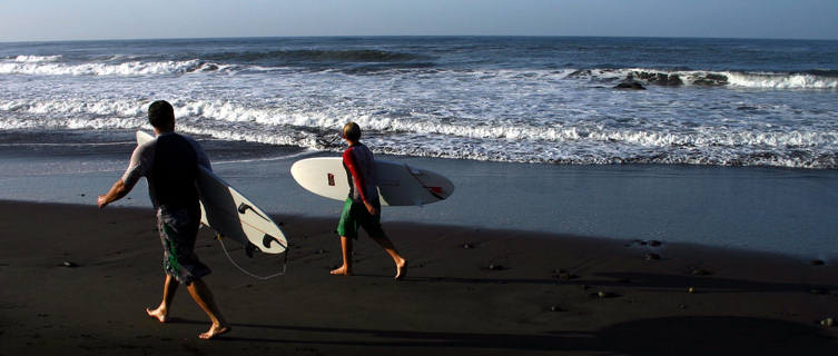 Two Surfers, Playa El Tunco, El Salvador