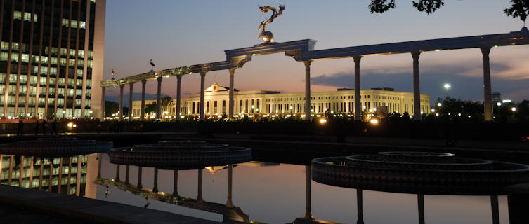 Uzbekistan's capital Tashkent at night