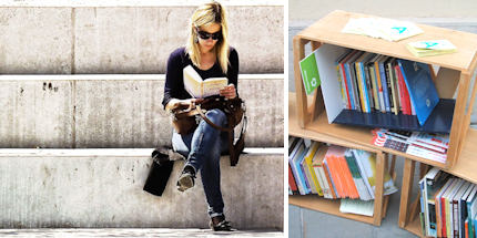 Relax with a book on the banks of the Ljubljanica River