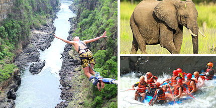 Ride the rapids along the turbulent Zambezi River